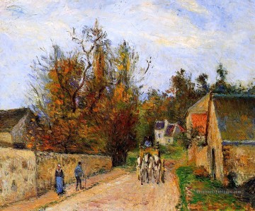 la diligence 1877 Camille Pissarro Peinture à l'huile